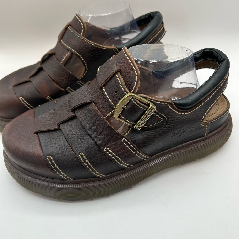 DR. MARTENS RARE VINTAGE 8332 fisherman leather sandals MADE IN ENGLAND US 10 - Picture 8 of 16